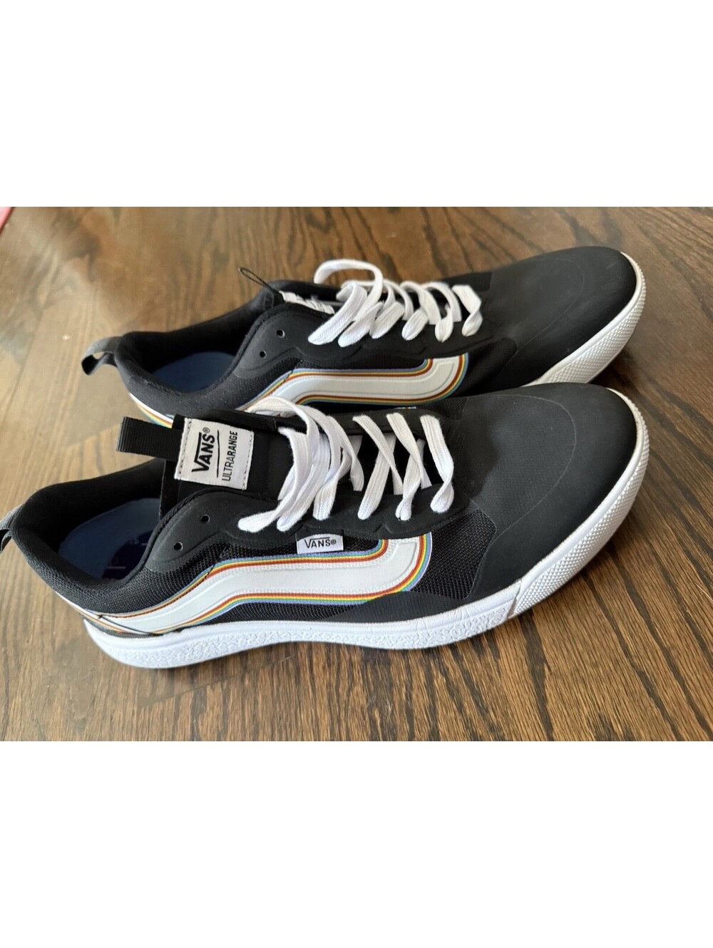 Vans UltraRange EXO Pride Mens 13 Black White Rainbow Sneakers VN0A4U1KB89